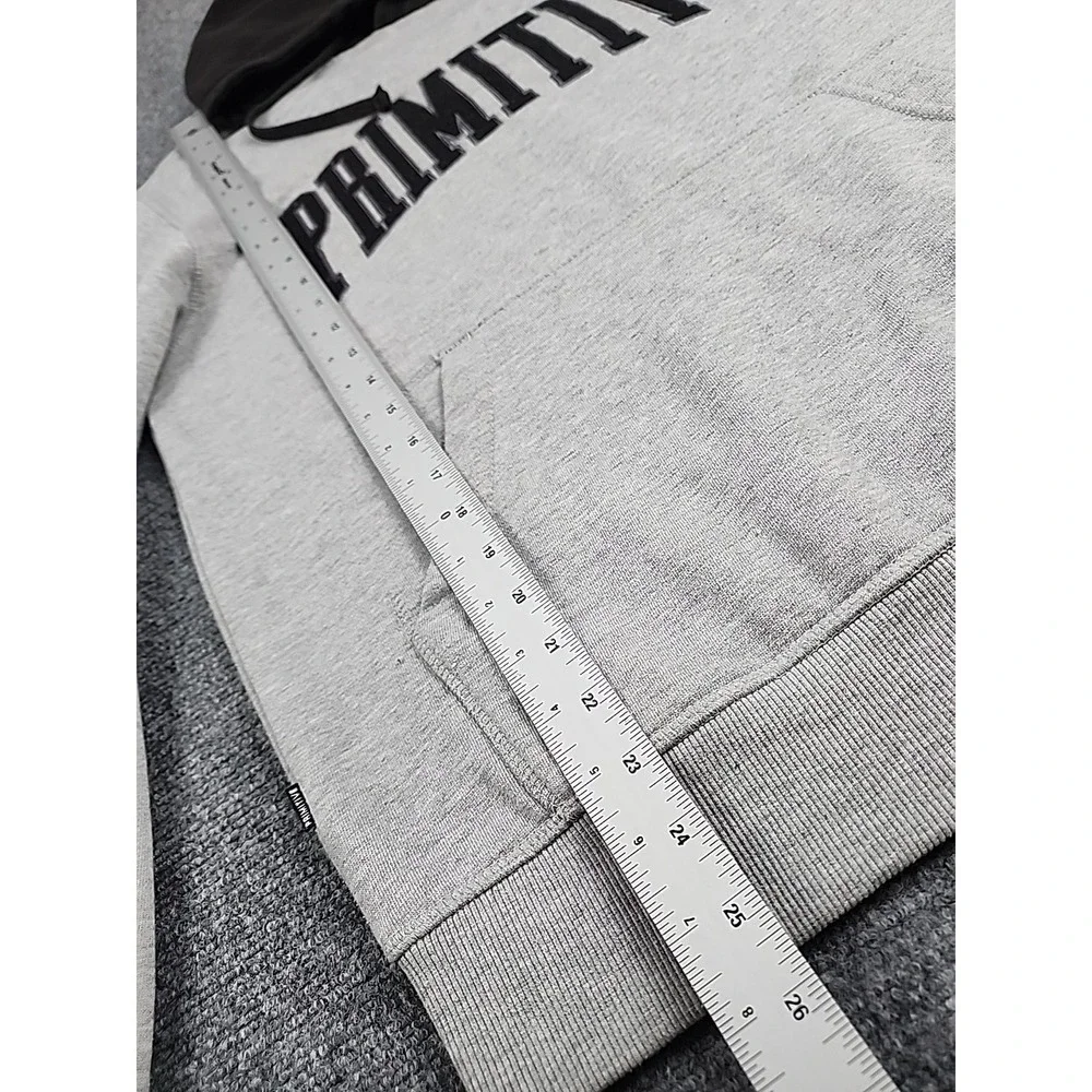 Primitive Skateboarding Gray Black Hoodie Small Streetwear Skate Logo Pullover S